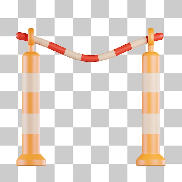 Barreira de Tráfego Ícone 3D