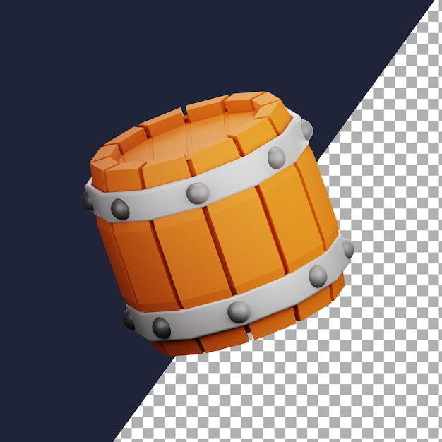 Barrel en bois 3D