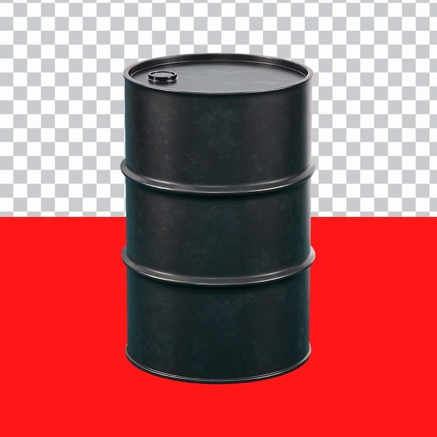 Barrel di metallo nero isolato