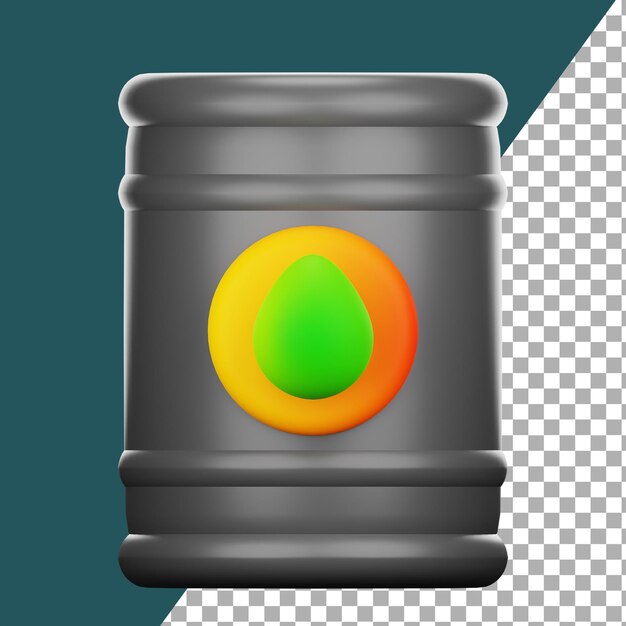 PSD barrel de pétrole 3d