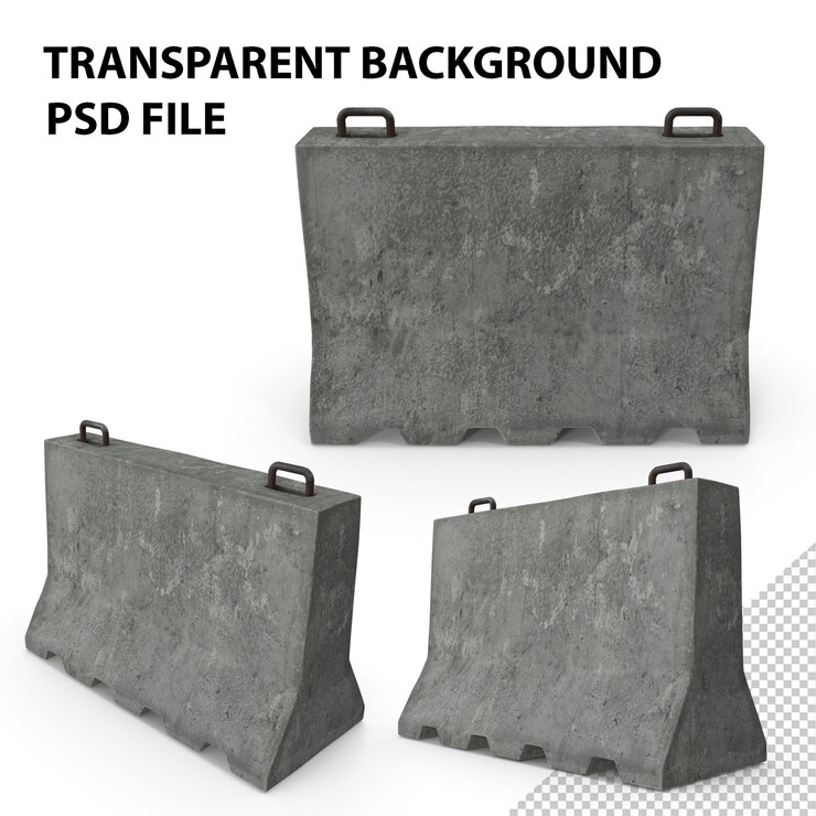 PSD barriera di cemento png
