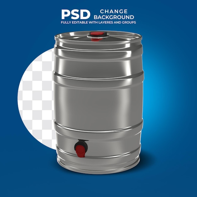 Barril de cerveza psd