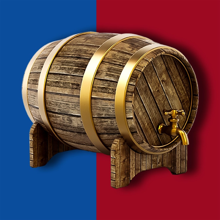 PSD barril de licor con grifo