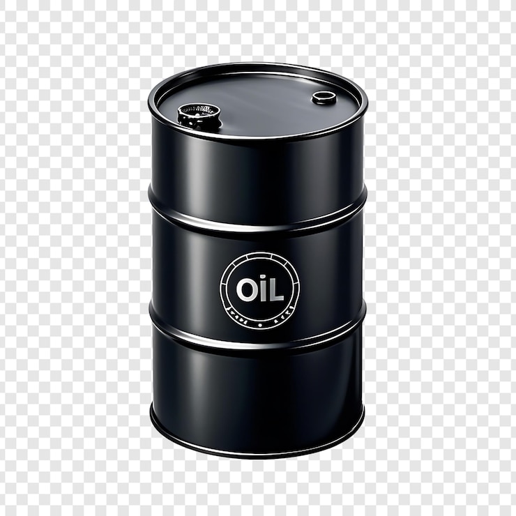 PSD barril de petróleo aislado sobre un fondo transparente