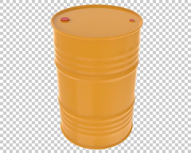 Barril de petróleo en la ilustración de renderizado 3d de fondo transparente