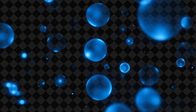 Baryon Halos etéreos Orbes brillantes de suave deriva azul fantasmal y Hover inspirado en el Y2K lanzando una Seren