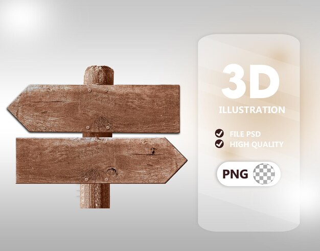 PSD base en bois pour le rendu 3d de composition