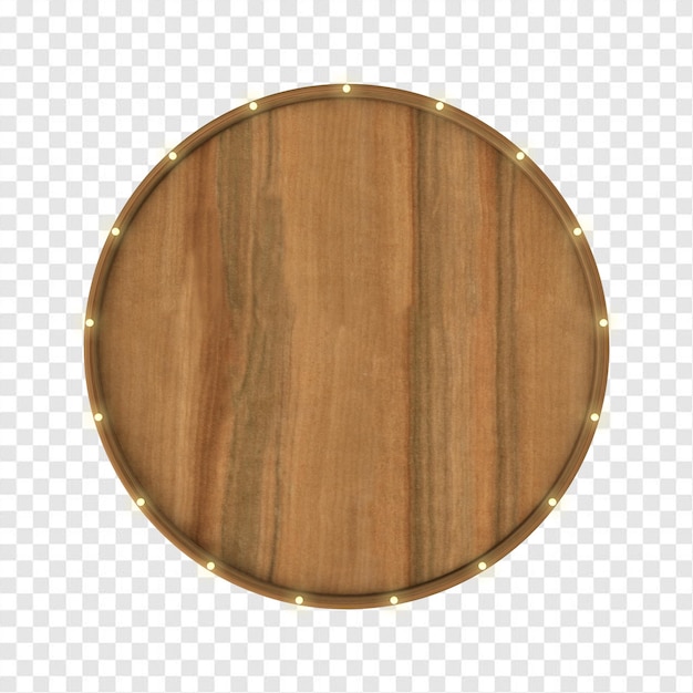base circular de madera