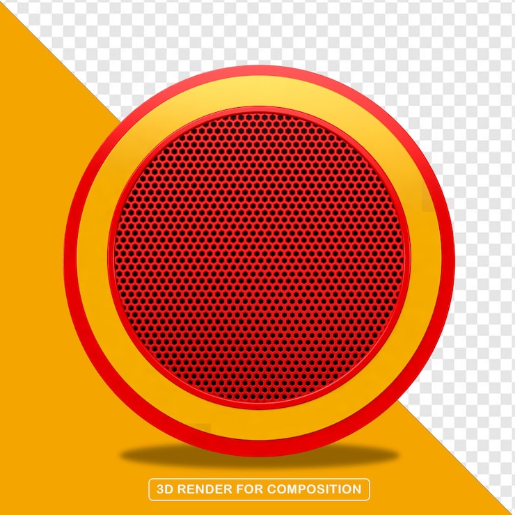 PSD base del círculo amarillo y rojo