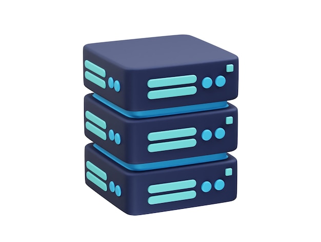 Base di dati del sito web 3D Icon illustration render Website data icon illustration 3d