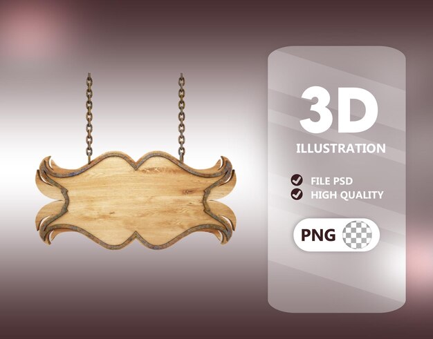 PSD base de madera para representación 3d de composición