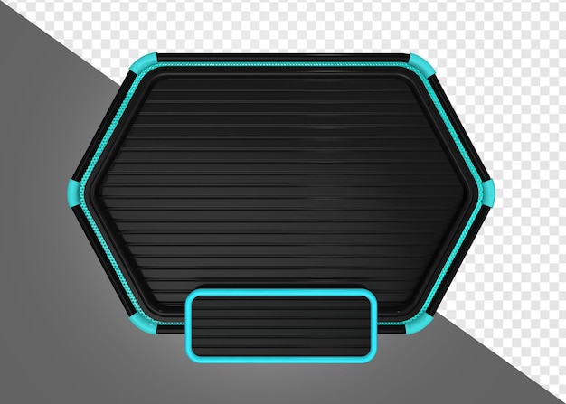 Base noire et bleue cyan avec grille