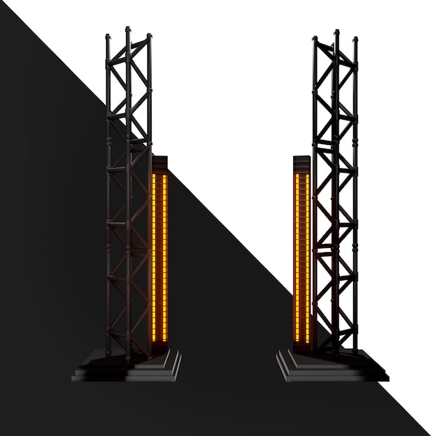 PSD base de structure en métal avec lumières