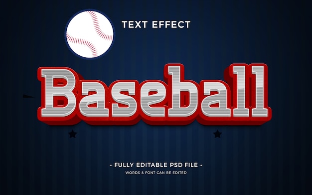 Baseball-text-effekt