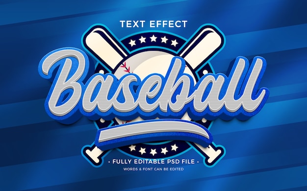 PSD baseball-text-effekt