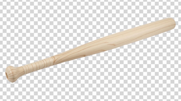 Baseballschläger aus Holz auf durchsichtigem Hintergrund