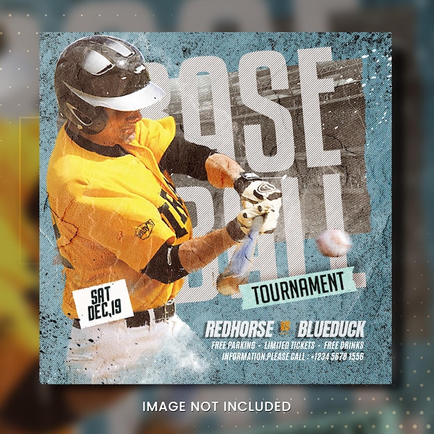 PSD baseballspiel sportplakat