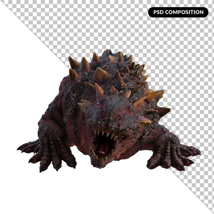 PSD basilisco aislado 3d