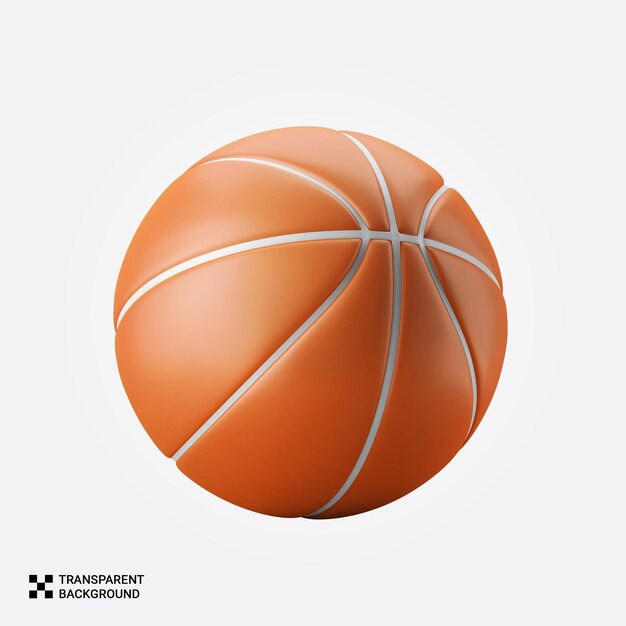 Basket 3D su uno sfondo trasparente