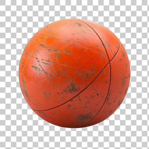 PSD basket-ball orange sur fond blanc