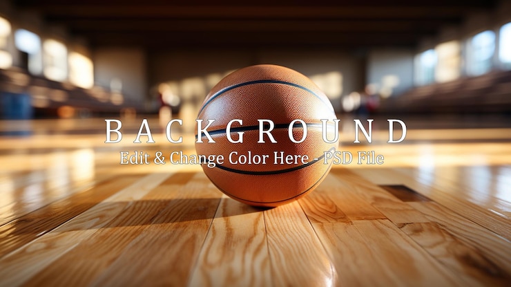 PSD basket su un campo di legno