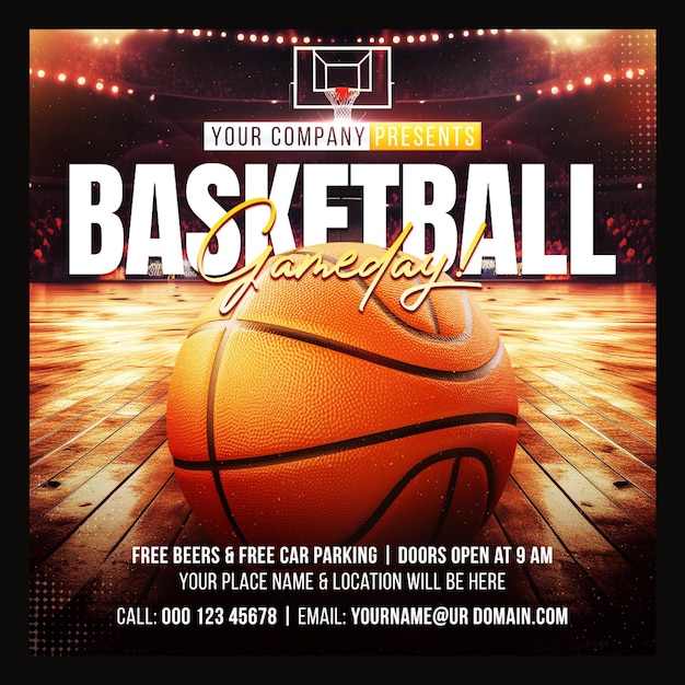 Basketball-Banner- oder Flyer-Vorlage