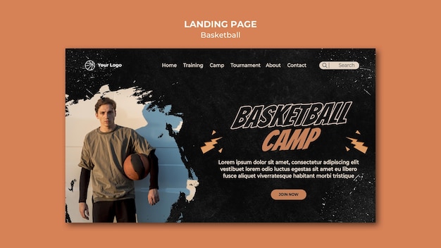 Basketball Landing Page Vorlage