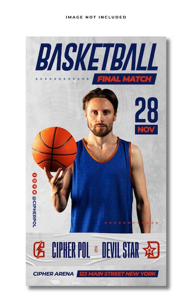 Basketball-Sport-Finale-Match-Social-Media-Instagram-Story-Vorlage