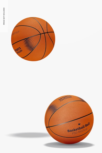 PSD basketballbälle mockup