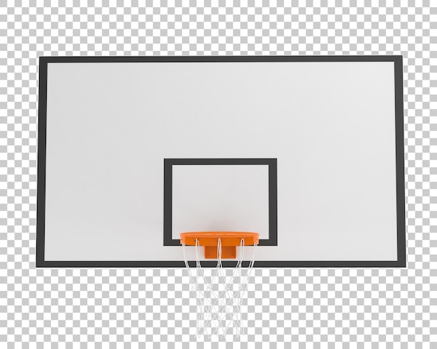 PSD basketballkorb auf transparentem hintergrund 3d-darstellung