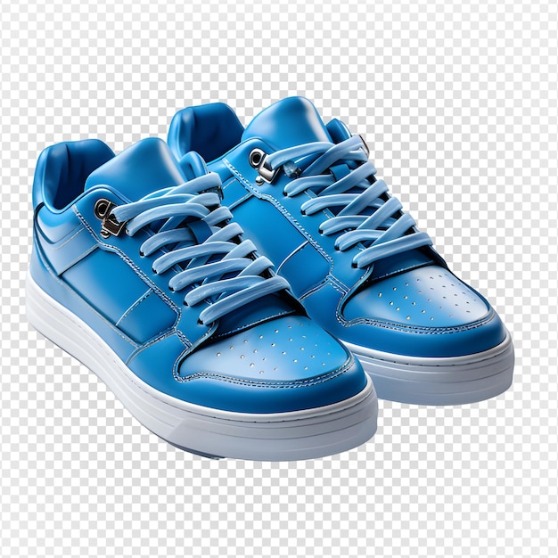 PSD des baskets bleues isolées sur un fond transparent des chaussures bleues png générative ai