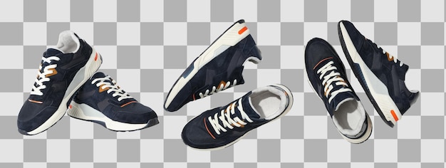 Ces baskets à la mode présentent un design confortable pour un usage quotidien isolé sur PNG blanc