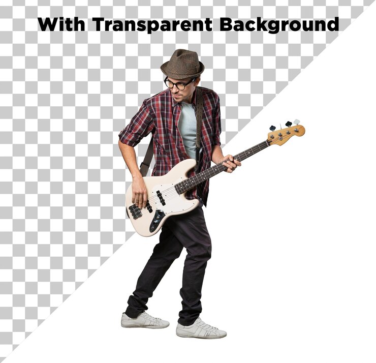 PSD bass guitar player