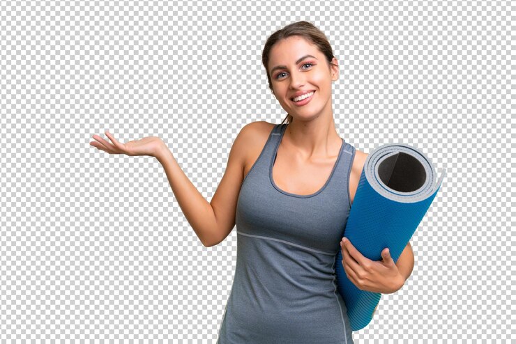 PSD bastante, joven, mujer uruguaya, encima, aislado, plano de fondo
