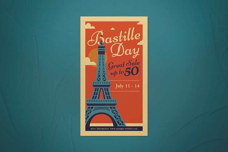 PSD bastille day sale instagram-geschichte
