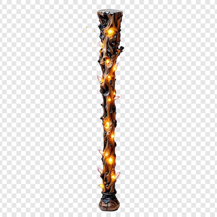 PSD bastón de madera iluminado