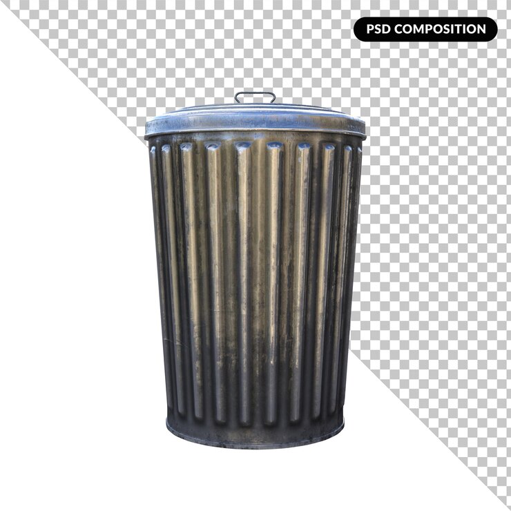 PSD basura aislado renderizado 3d