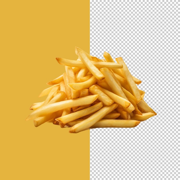 Batatas fritas em fundo transparente imagem png.