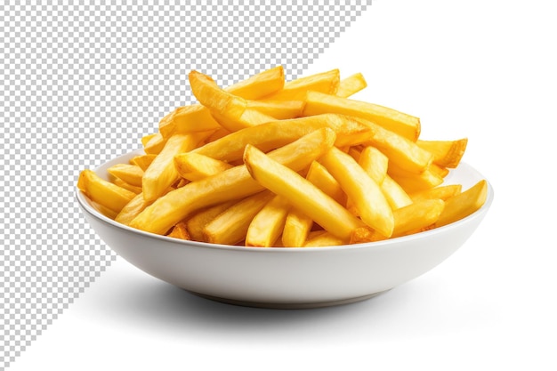 PSD batatas fritas em modelo de prato