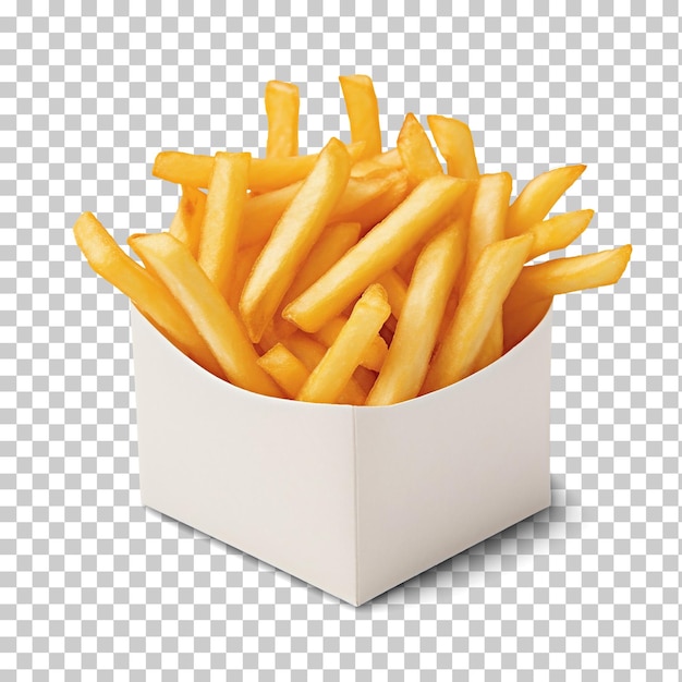 PSD batatas fritas isoladas em fundo transparente png psd