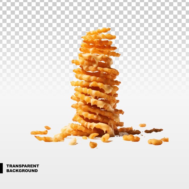 PSD batatas fritas twister em fundo transparente