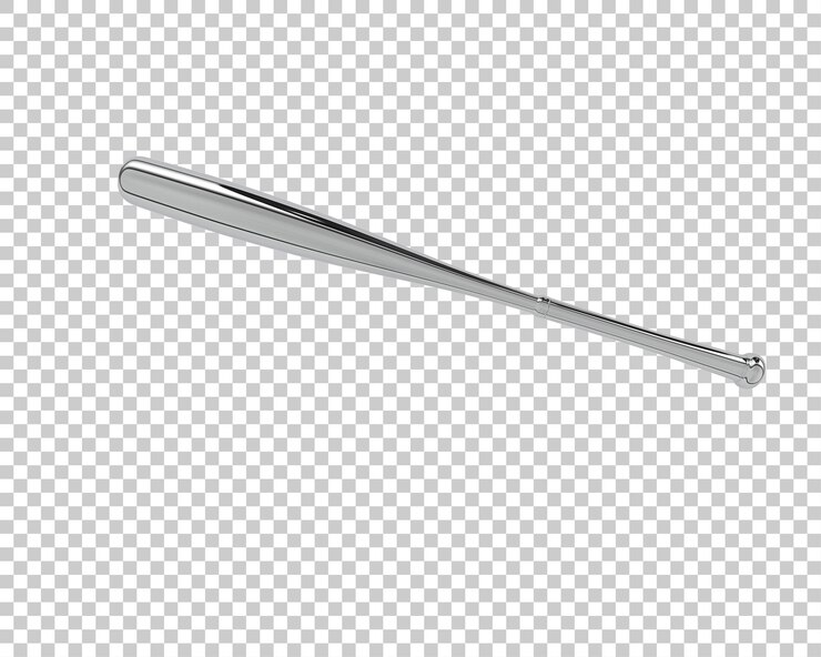PSD bate de béisbol aislado en la ilustración de renderizado 3d de fondo transparente