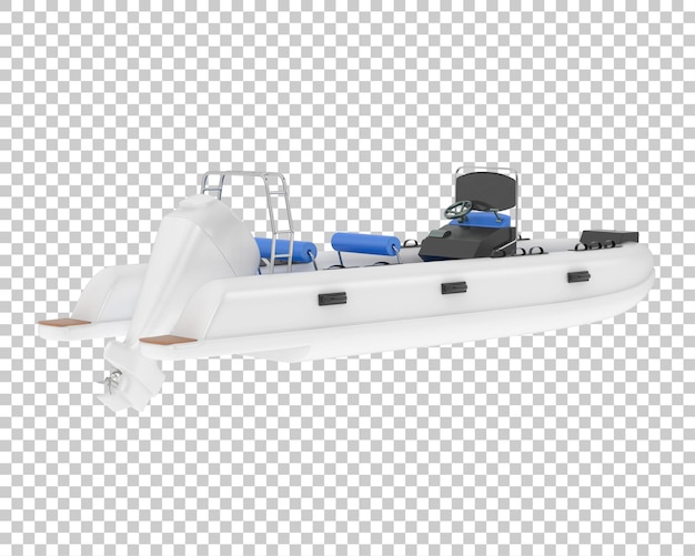 PSD bateau sur fond transparent illustration de rendu 3d