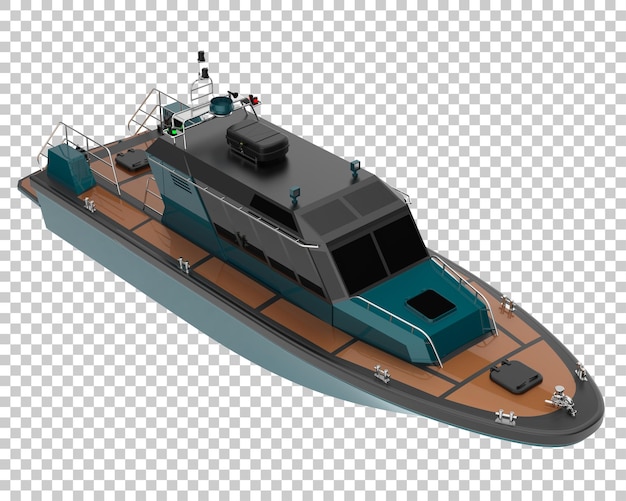 PSD bateau isolé sur fond transparent illustration de rendu 3d