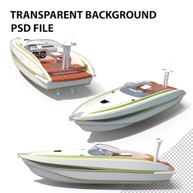 PSD bateau à moteur png