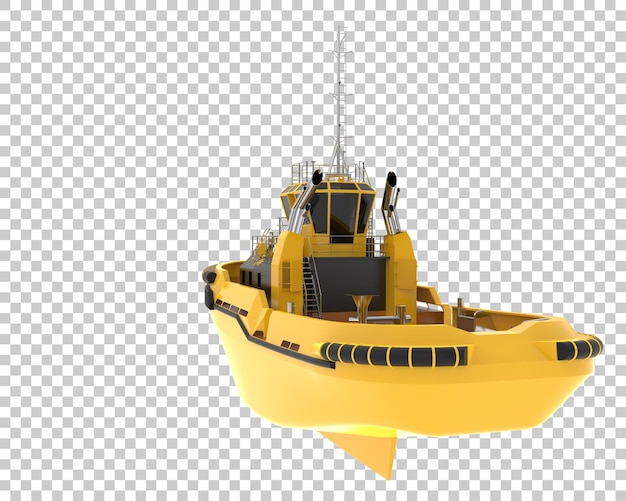 PSD bateau de pêche sur fond transparent illustration de rendu 3d