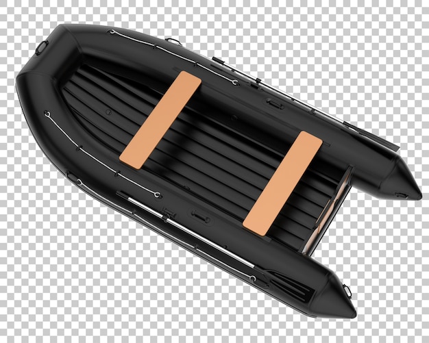 PSD bateau de rivière isolé sur fond transparent illustration de rendu 3d