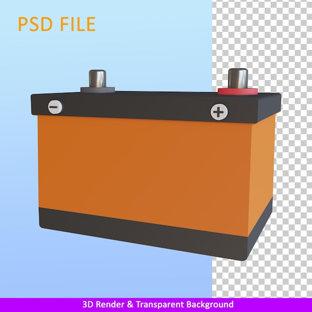 PSD batería de renderizado 3d