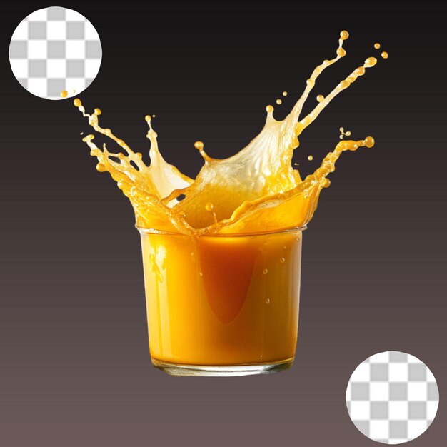 PSD batido de mango fresco sobre un fondo transparente