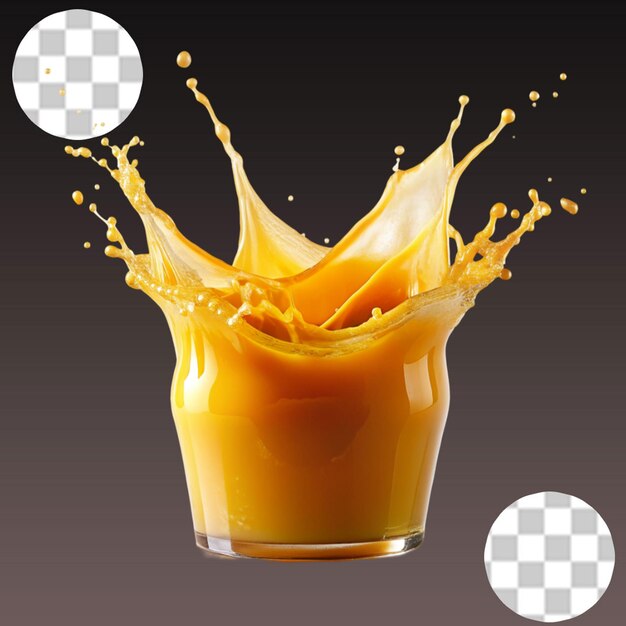 PSD batido de mango fresco sobre un fondo transparente